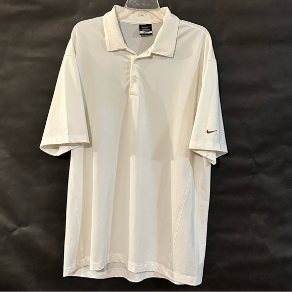 Nike Men's Golf Golfer White Polo Button Up Dress Shirt XL - Picture 2 of 8